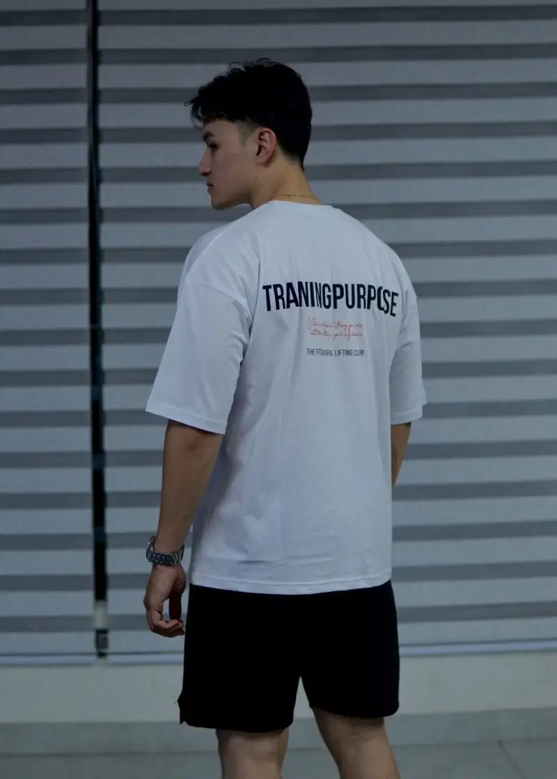 Training Purpose Oversized T-shirt White