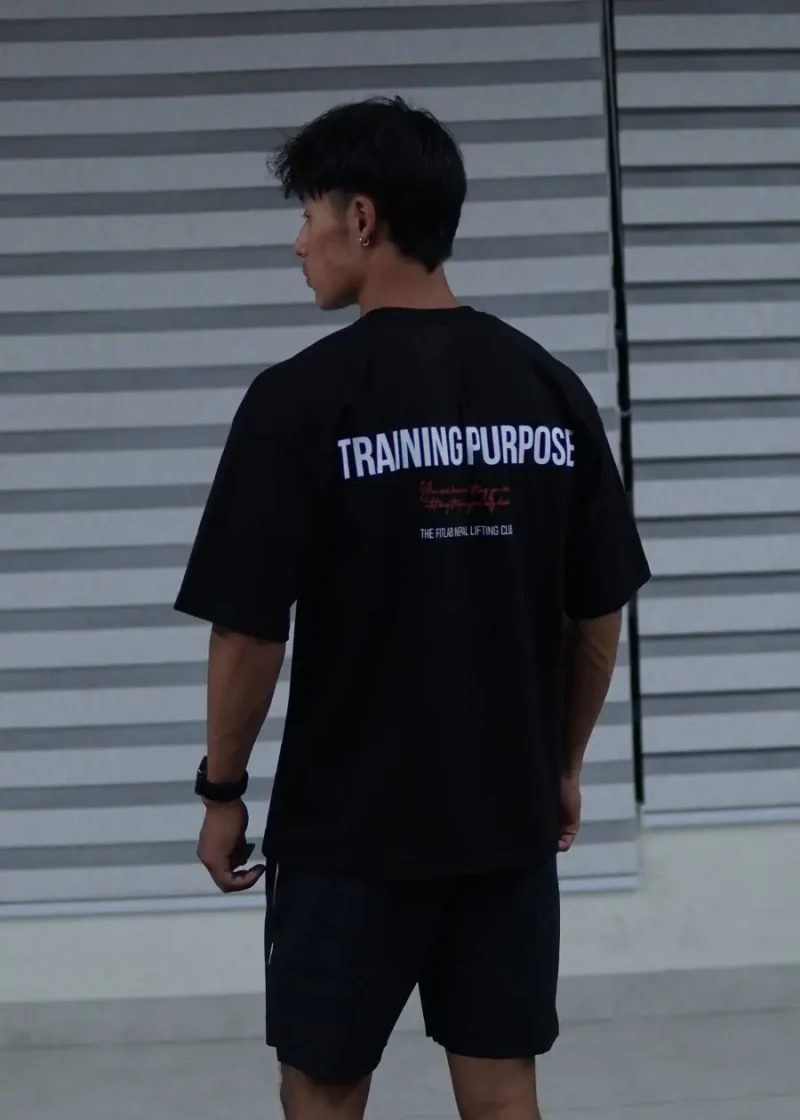 Oversized Training Purpose T-shirt Black | Gym Wear