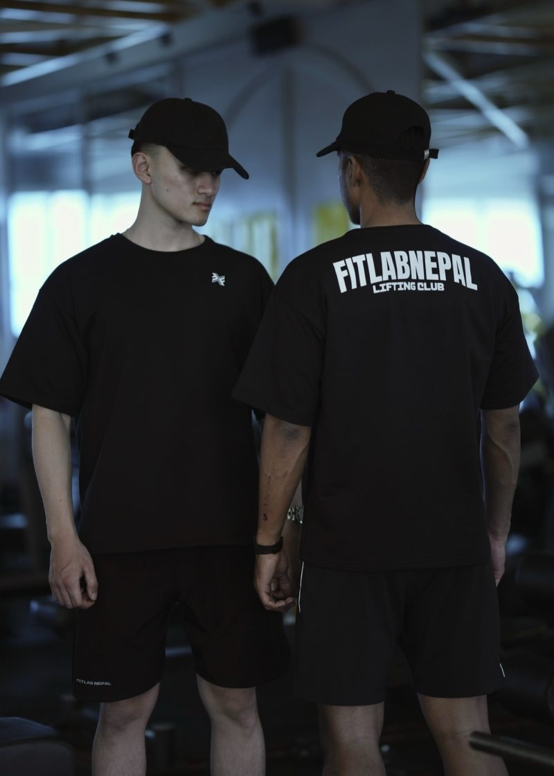 Oversized Lifting Club Heavy Weight T-shirt Black